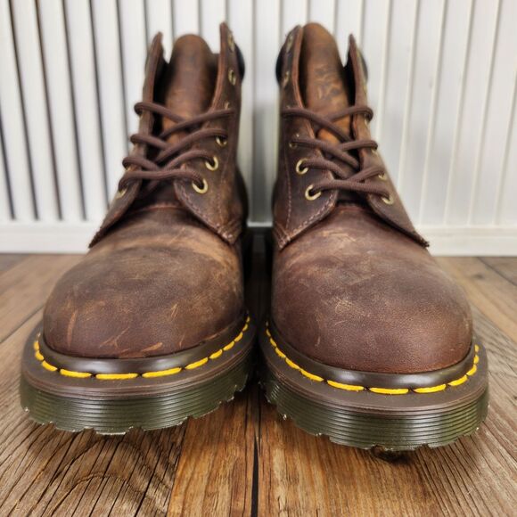 Doc Dr Martens 939 Ben Boot Womens Size 8 Brown Leather Lace Up Work Ankle Boots - Picture 2 of 10